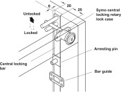 Symo3000 Central Rotary Lock 22/12mm NP