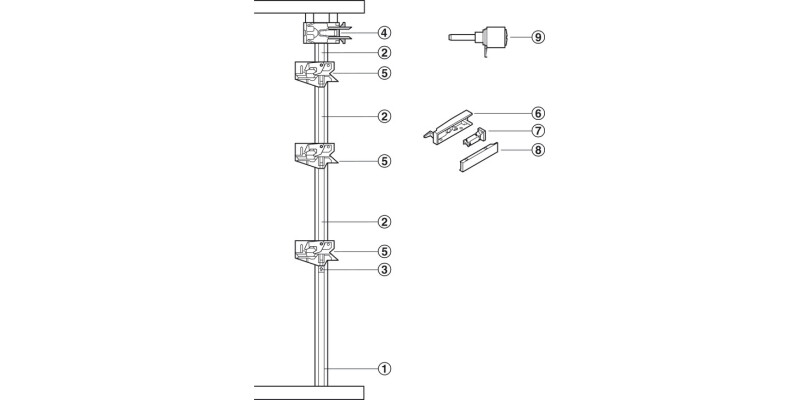 Symo3000 Central Rotary Lock 22/12mm NP