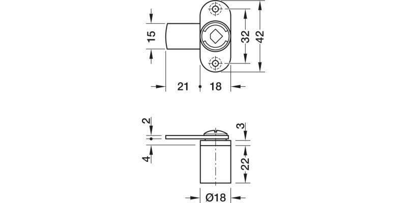Symo3000 Cam Lockcase 22mm Dir.A NP