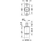 PushButton Cylinder D18mm M5 MNP FH1