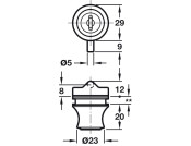 Glass Door Cyl Lock N7921PL MNP