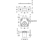 Roller Shutter Rim Lock D18mm MNP FH1