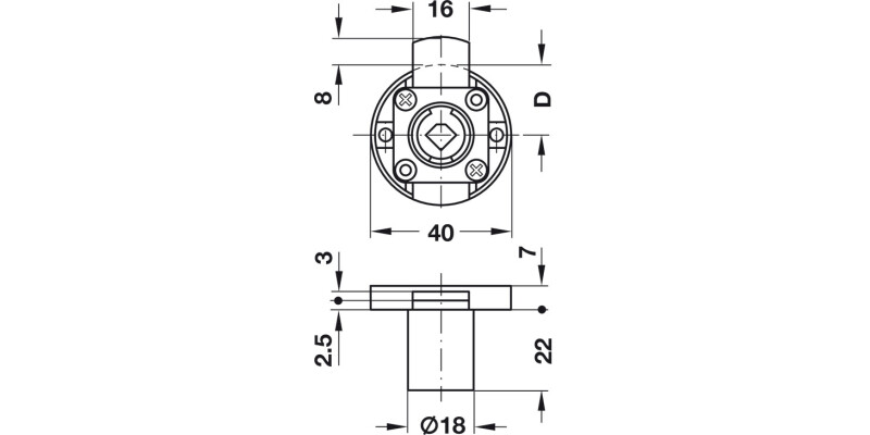 Symo3000 Inlaid Flap Lockcase 22mm DR NP