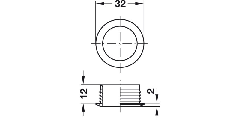 Push-Lock Rosette 19mm Pl MNP