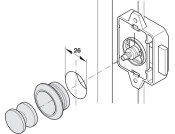 Push-Lock Rosette 19mm Pl MNP