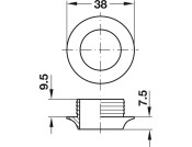 Push-Lock Rosette 13mm Pl MNP