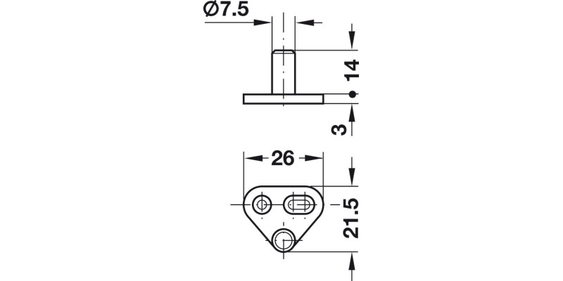 Locking Bolt w Screw Fixing Plate ZA PNP