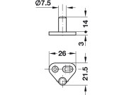 Locking Bolt w Screw Fixing Plate ZA PNP