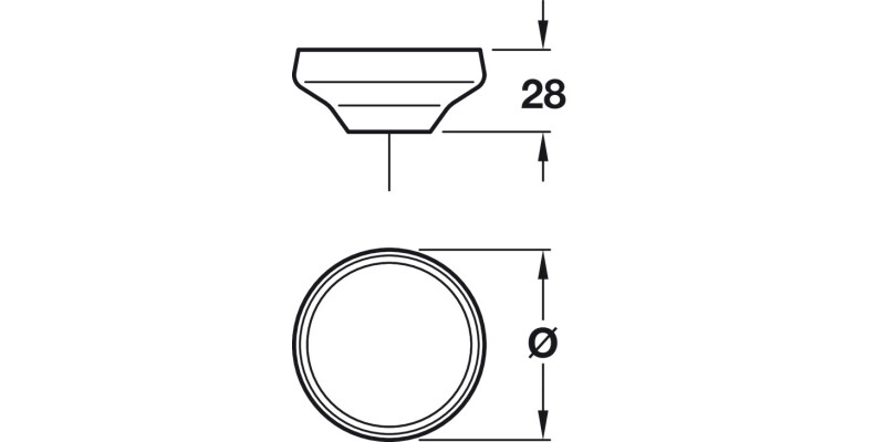 Cadogan Knob Lacq Oak D42x28mm