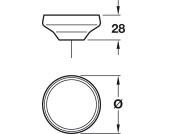 Cadogan Knob Lacq Oak D42x28mm