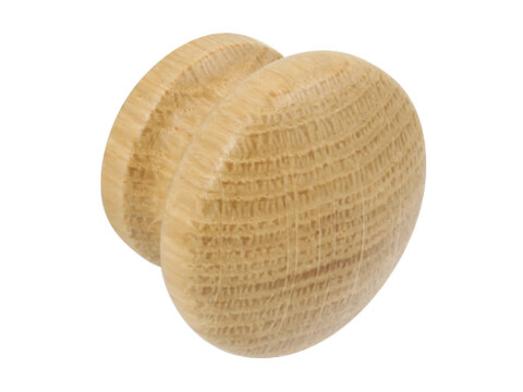 Knob Light Oak Stained/Lacq D43x30mm