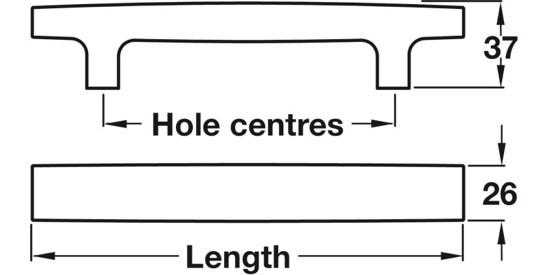 Venus Pull Handle Oak Lacq 224mm cc
