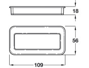 Inset Hdl ZA Matt Chr 109x56mm