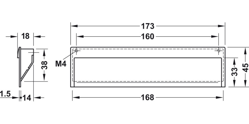 Cavendish Inset Hdl ZA SS Eff 160mm cc