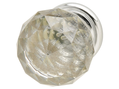 Knob, Glass with Brass Base, &Oslash; 30-35 mm, Harley