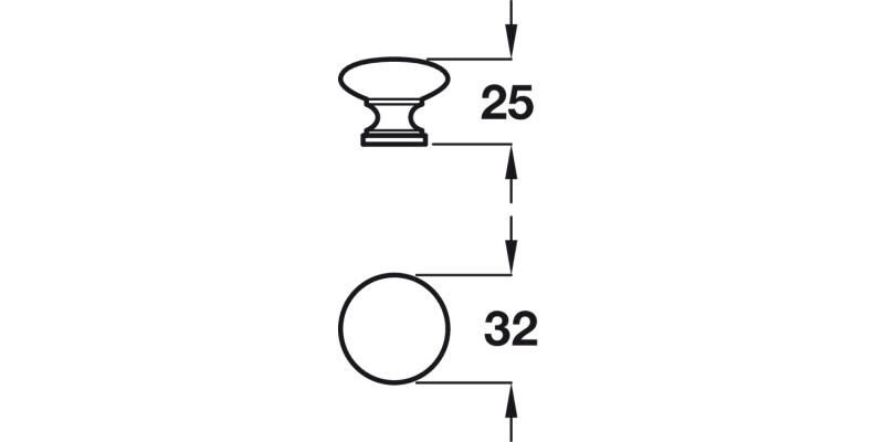Corrine Knob Brass Pol Brass D32x25mm