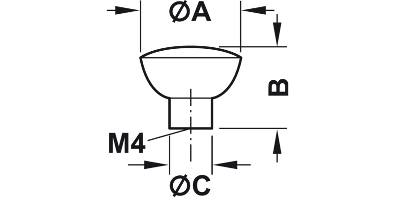 Dimple Knob ZA Pol Chr D33x27mm