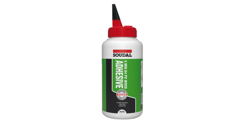 Soudal D4 PU Wood Adhesive 5 Mins 750g