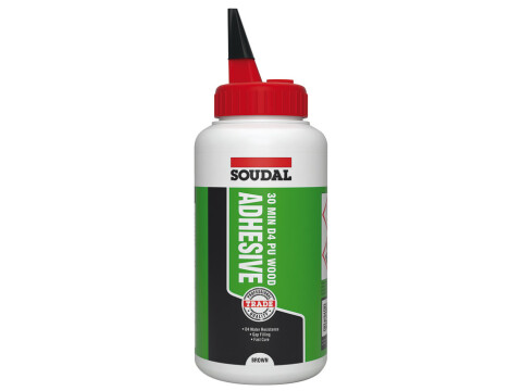 Wood Adhesive, Water Resistant, 750g, Soudal D4 PU