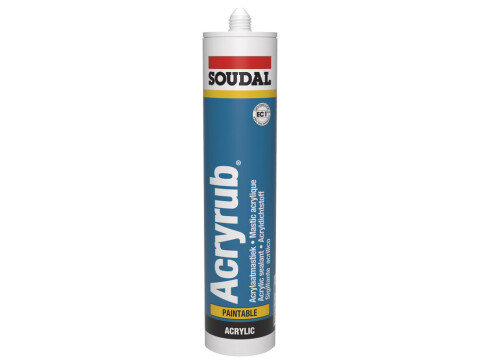 Soudal Acryrub Acryl Dec Caulk 300ml Wht