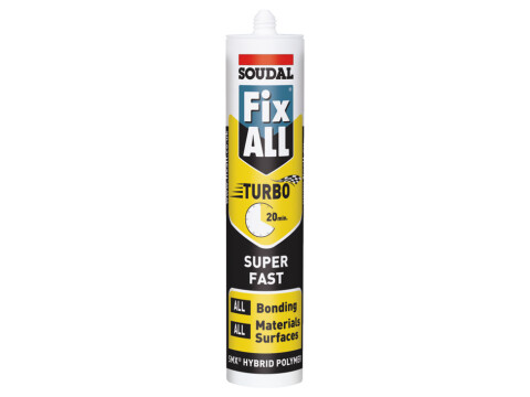 Super Fast Sealant and Adhesive, SMX Hybrid Polymer, Tube 290 ml, Soudal Fix All