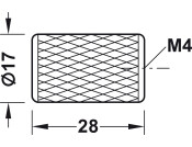 Graf Knob ZA Matt Black D17x28mm