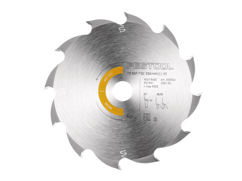 Festool Saw Blade D160mm Wood RipCutPW12
