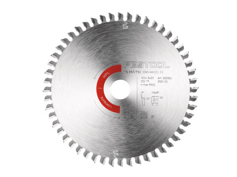 Festool Saw Blade D160mm Lam/HPL TF52
