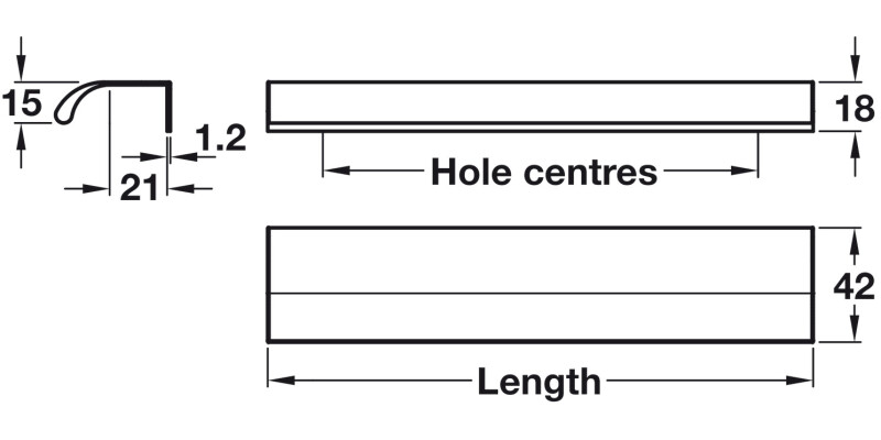 Ona Profile Hdl Alu Bru Black 1056mm cc