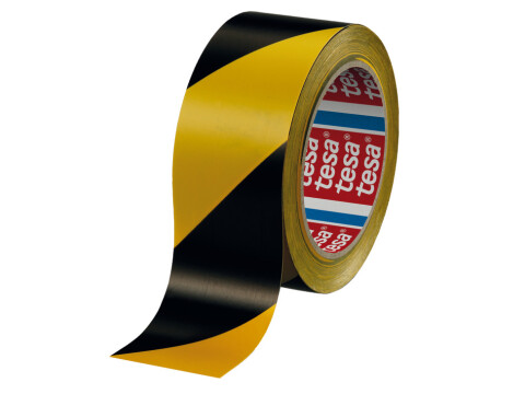 Tesa 60760 Yel/Blk Floor Tape Removable