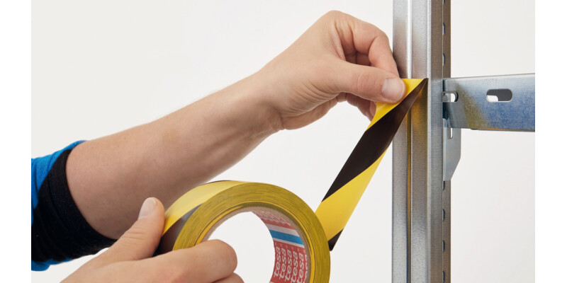 Tesa 60760 Yel/Blk Floor Tape Removable