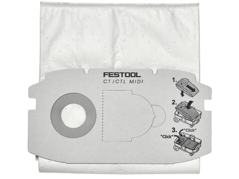 Festool Filter Bag Cleantec CTL Midi x5