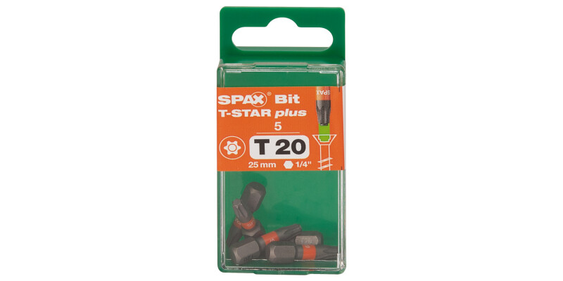 Spax T-Star Plus Drive Bit 25mm T10 5pk