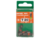 Spax T-Star Plus Drive Bit 25mm T10 5pk