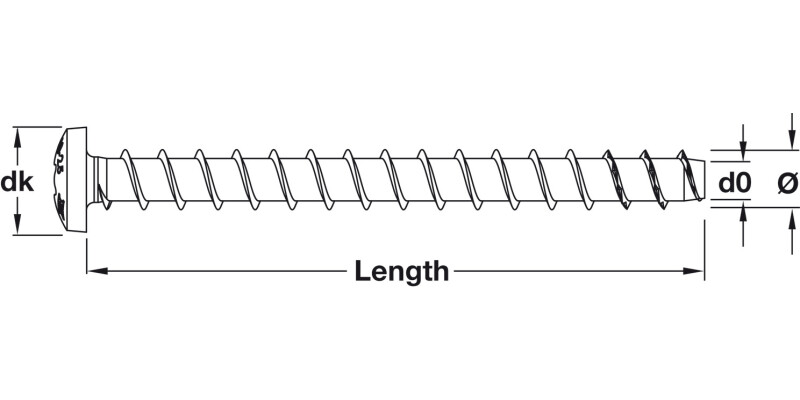 Heco MM+ Ful Pan T30 BZP D7.5x60mm