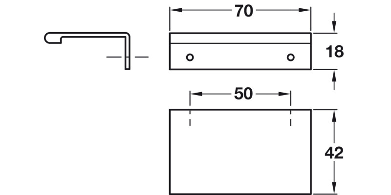 Quinn Pull Handle Alu Pol Chrome 50mm cc