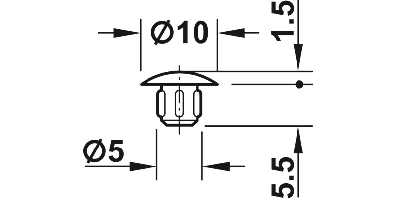 Cover Caps D5mm Blind PF Pl Fawn 8007