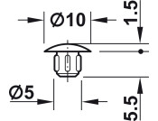 Cover Caps D5mm Blind PF Pl Fawn 8007