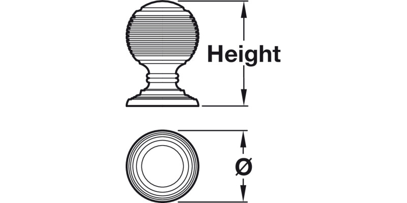 Tordino Knob Brass Bru Nickel D32x44mm