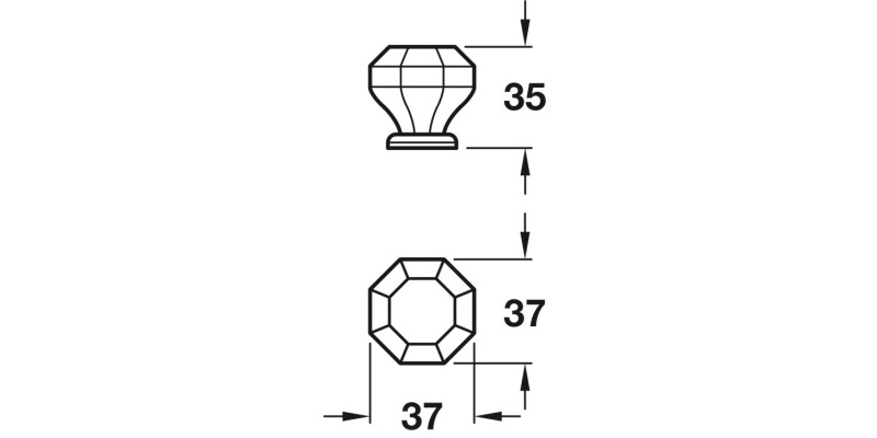 Burbridge Knob Brs Brushed D37x35mm