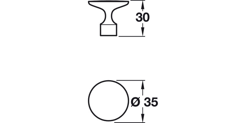 Floid Knob ZA Antique Brass D35x30mm