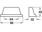 Land Cup Hdl ZA Matt Black 64mm cc