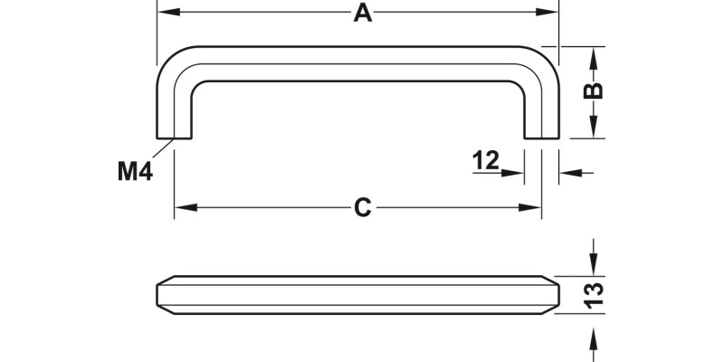 Bolsena Pull Hdl ZA Matt Blk 160mm cc