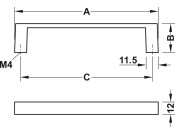 Verona D Hdl ZA Ant Brass Plt 160mm cc