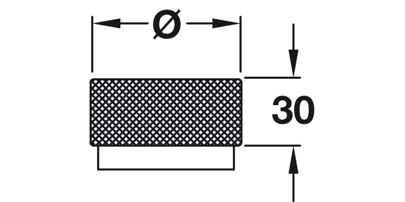 Graf Big Knob Alu Bru Brass D50x30mm