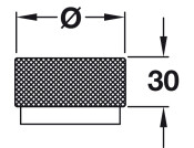 Graf Big Knob Alu Bru Brass D50x30mm