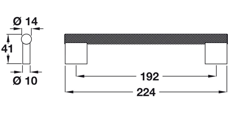 Graf Big Bar Hdl Alu Bru Brass 192mm cc