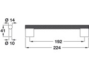 Graf Big Bar Hdl Alu Bru Brass 192mm cc