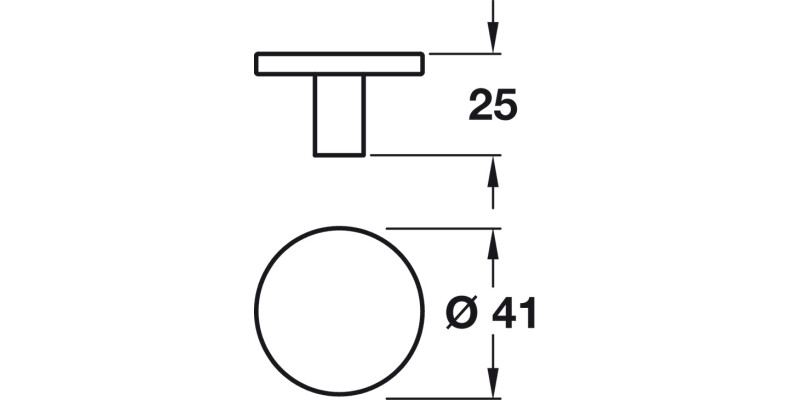 Como Knob ZA Pol Chr D41x25mm