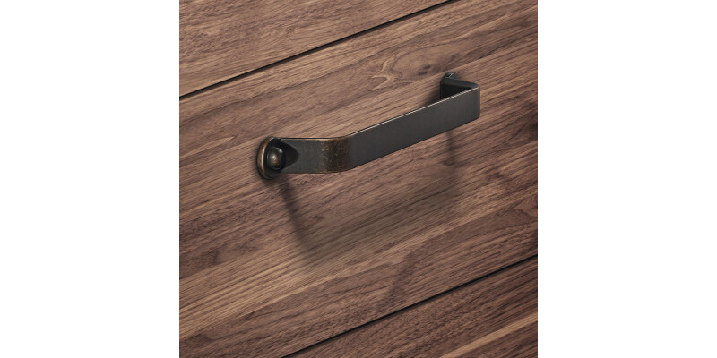 Button D Pull Hdl ZA Matt Black 160mm cc